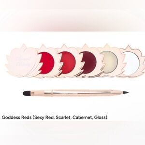Natural Lip Cream Set by Blessed Beauty Stackable Magnetic - Goddess Reds